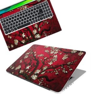 Vincent Van Gogh Blossom D22 Full Body Vinyl Laptop Skin/Sticker/Cover Upto 15.6 Inches Laptops Laminated-Removable-HD Quality Compatible for Hp-Dell-Sony-Lenovo-Asus etc.(15x10 Inches)