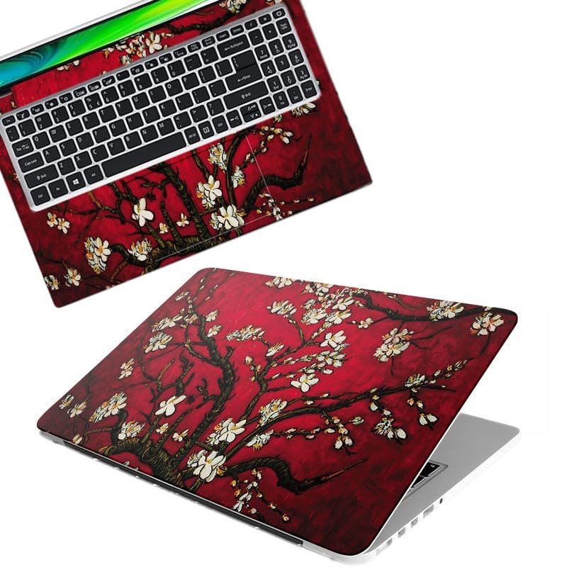 Vincent Van Gogh Blossom D22 Full Body Vinyl Laptop Skin/Sticker/Cover Upto 15.6 Inches Laptops Laminated-Removable-HD Quality Compatible for Hp-Dell-Sony-Lenovo-Asus etc.(15x10 Inches)