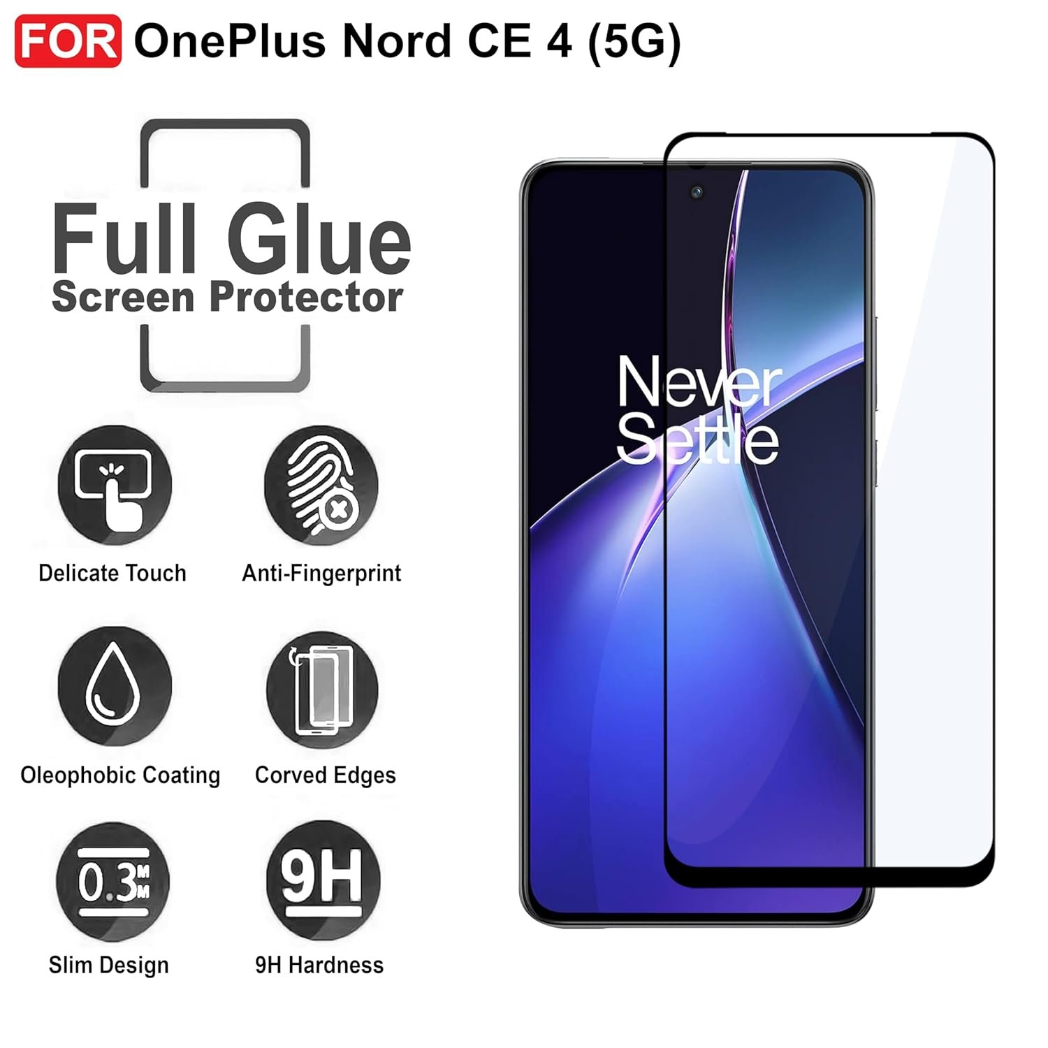 CEDO Tempered Glass for OnePlus Nord CE4 / CE 4 (5G) | Screen Protector Full HD Quality Tempered Glass Anti-Scratch Edge to Edge Coverage with Easy Installation Kit (Black) - Image 4