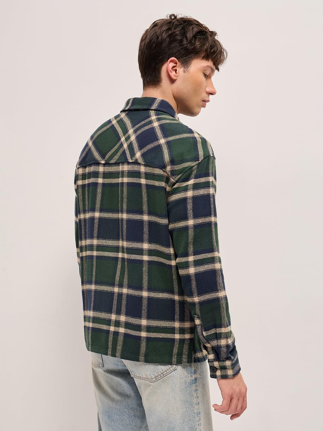 The Bear House Men's Checked Relaxed Fit Shirt - Image 3