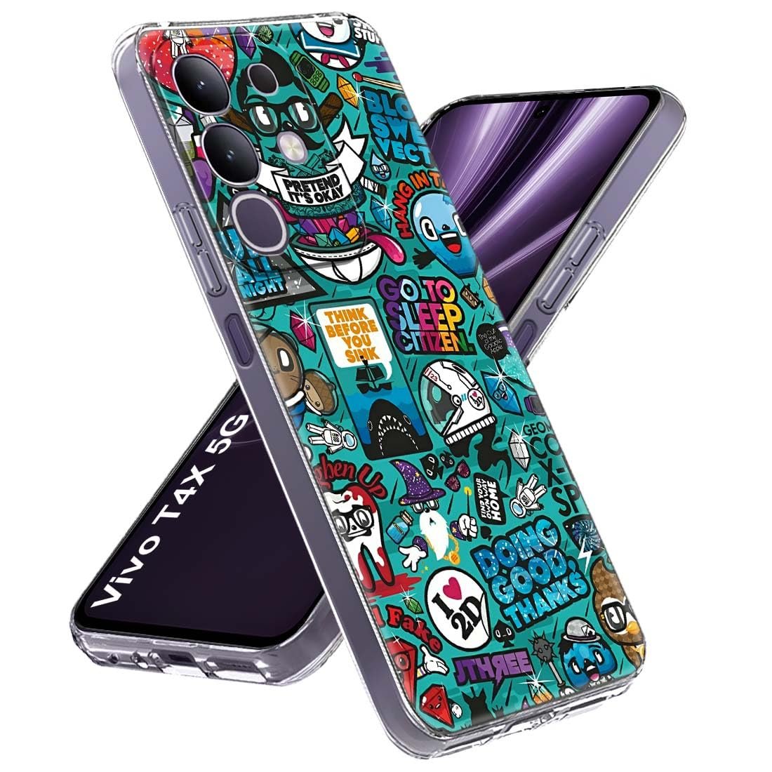 Fashionury Back Cover for Vivo T4x 5G, Vivo T4x 5g Back Cover -D3228 - Image 2