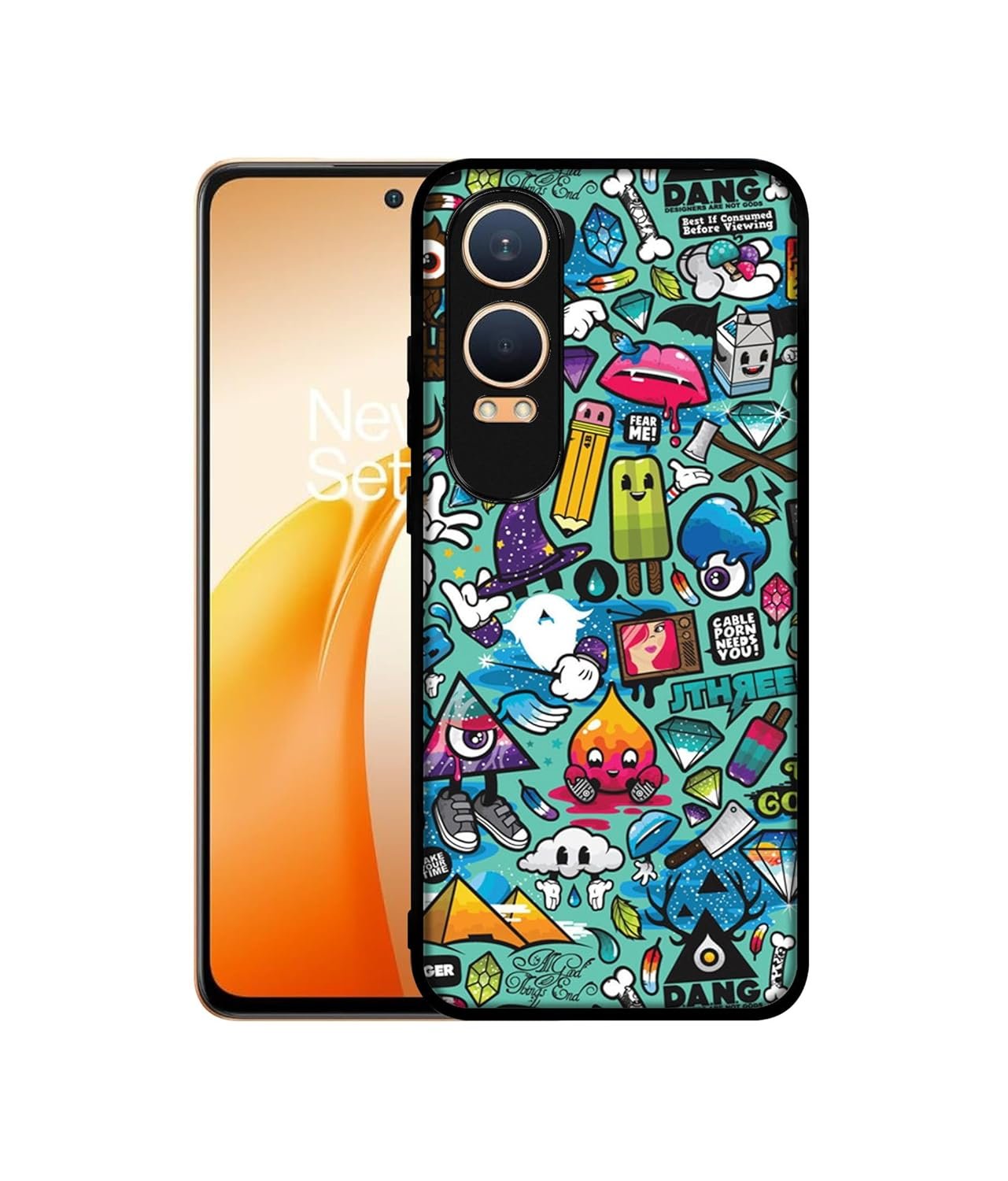 Crazy Design Premium 2D Printed Metal Back Case Cover for OnePlus Nord CE4 Lite 5G