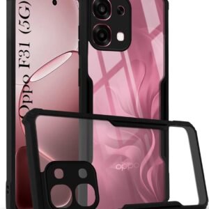 Jkobi Hybrid Back Cover Case for Oppo F31 5G (Shockproof with Polycarbonate Clear Panel | Professional Black)