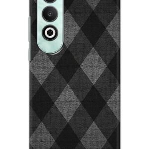 Printed Hard Back Case Cover for OnePlus Nord CE4 5G Back Cover (Black Abstract Rhombus) -170325(FD)