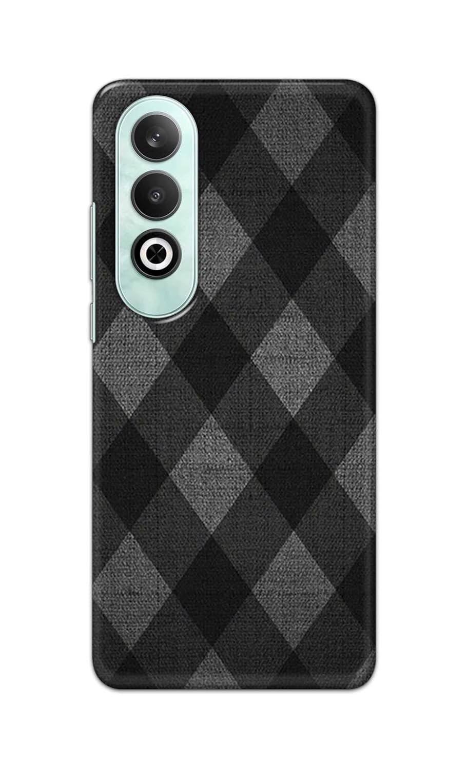 Printed Hard Back Case Cover for OnePlus Nord CE4 5G Back Cover (Black Abstract Rhombus) -170325(FD)