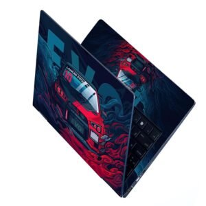 Full Body Laptop Skins Sticker Laminated HD Quality Vinyl fits Upto 15.6 inches Compatible with Dell, Lenovo, Acer, HP, Asus - Lancer EVO-Self-Adhesive