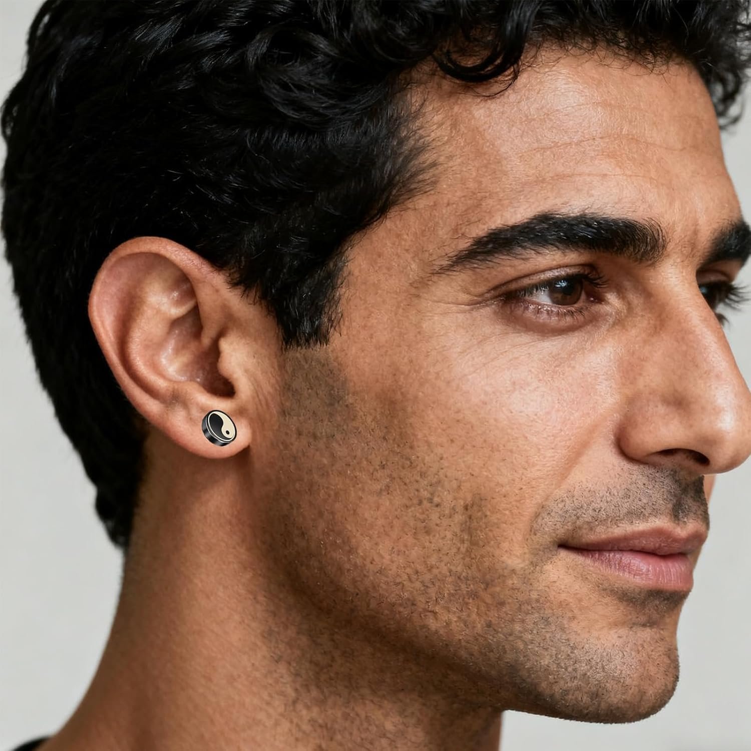 Magnetic Earrings, Non Piercing Earrings for Men and Women, Stylish Magnetic Studs for Sensitive Skin, Fashion Accessories for men and Special Occasions, 10x10mm Metal Design - Image 2