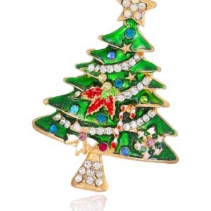 Christmas Brooch, Christmas Tree Brooch Pin for Women and Men, Holiday Decorative Accessory for Clothes and Hats