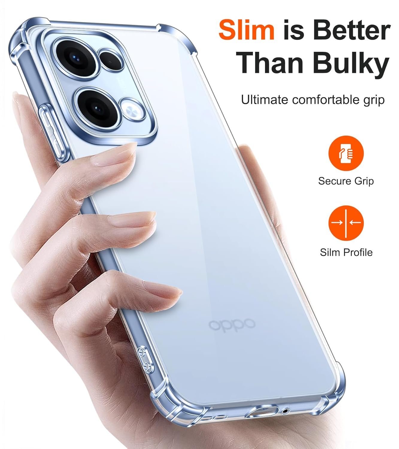 Lustree Plain Flexible Bumper Exclusive Transparent Shockproof Silicone Protective Back Cover for Oppo F31 5G - Transparent - Image 6