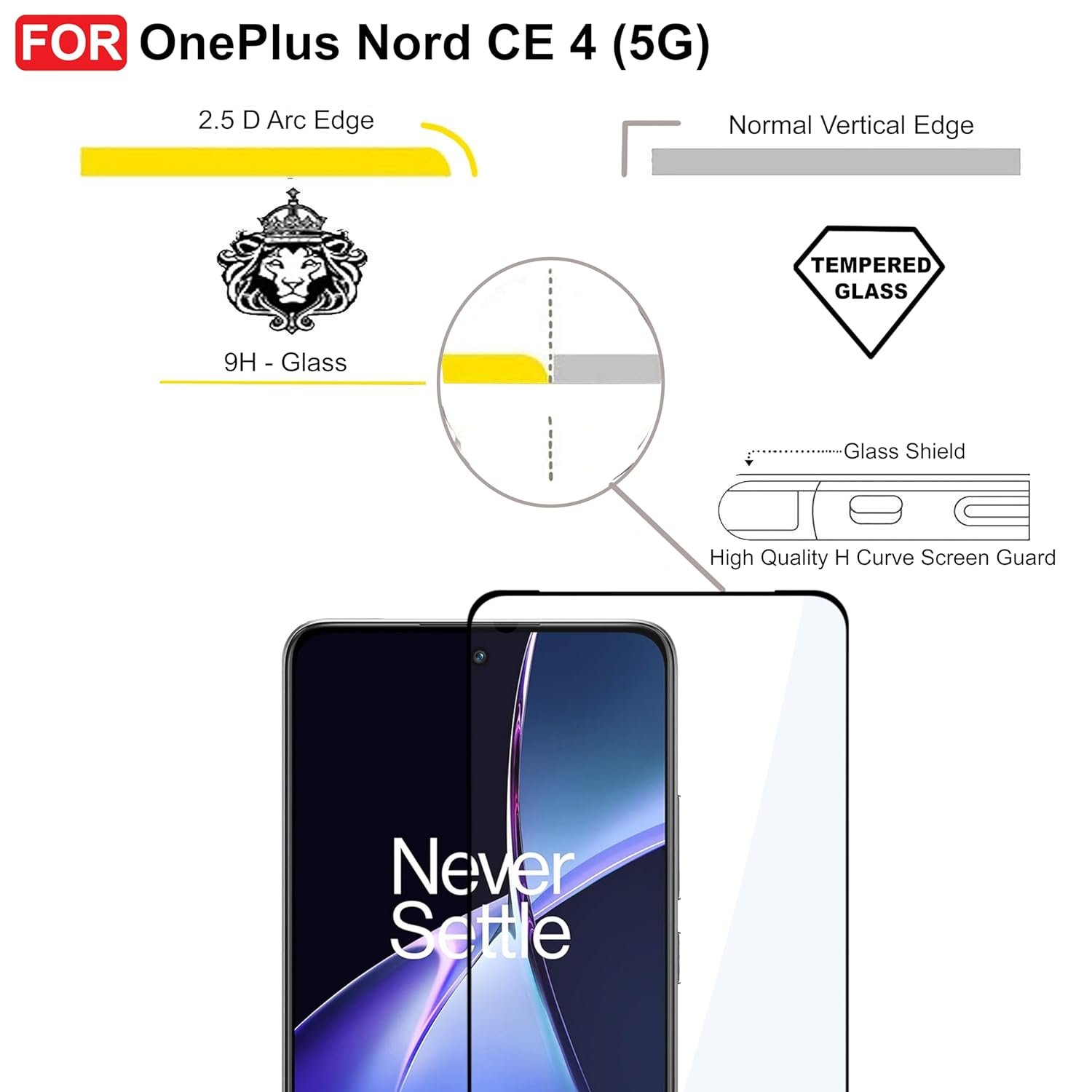 CEDO Tempered Glass for OnePlus Nord CE4 / CE 4 (5G) | Screen Protector Full HD Quality Tempered Glass Anti-Scratch Edge to Edge Coverage with Easy Installation Kit (Black) - Image 6