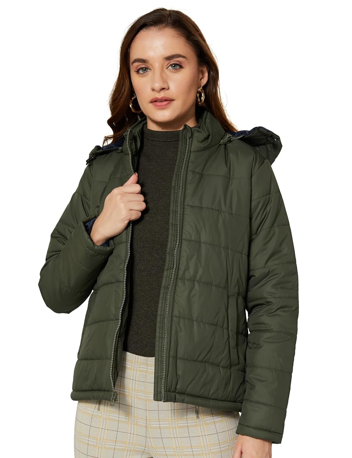 Amazon Brand - Symbol Women's Quilted Jacket (Available in Plus Sizes)