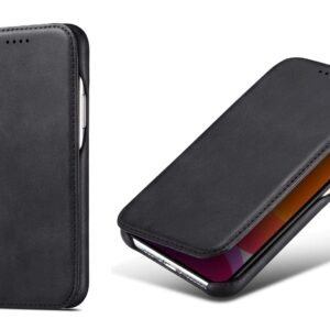 Soft Leather Wallet flip case Kick Stand with Magnetic Closure Lightweight Slim flip Cover Compatible with Vivo T4x 5G / IQOO Z10X 5G – Black