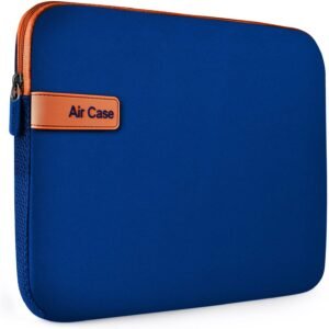 AirCase Protective Laptop Bag Sleeve fits Upto 15.6" Laptop/MacBook, Wrinkle Free, Padded, Waterproof Light Neoprene case Cover Pouch, for Men & Women, Blue- 6 Months Warranty