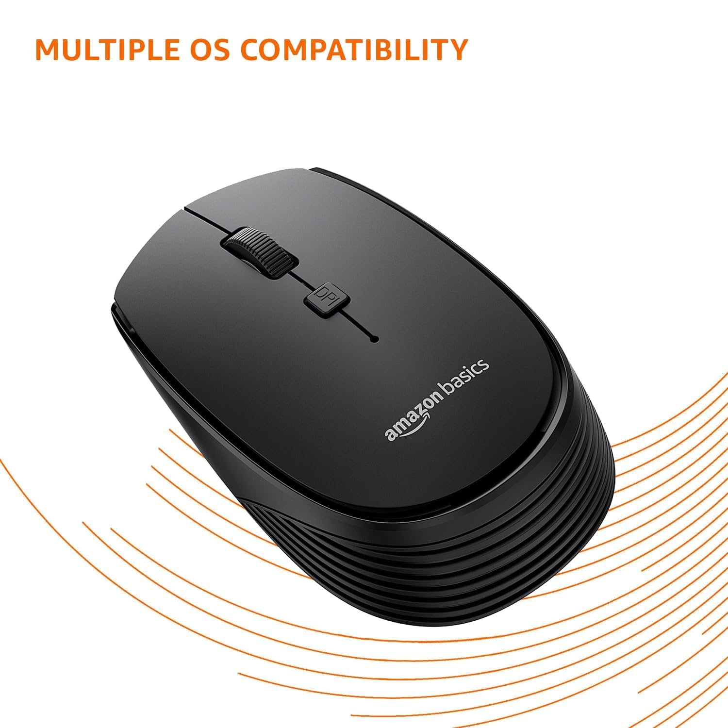 amazon basics Wireless Optical Mouse with 2.4GHz, USB Nano Dongle, Optical Orientation, Click Wheel, Adjustable DPI - Image 7