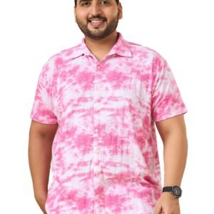 Bigbanana Men Plus Size Printed Multicolor Half Sleeve Shirt