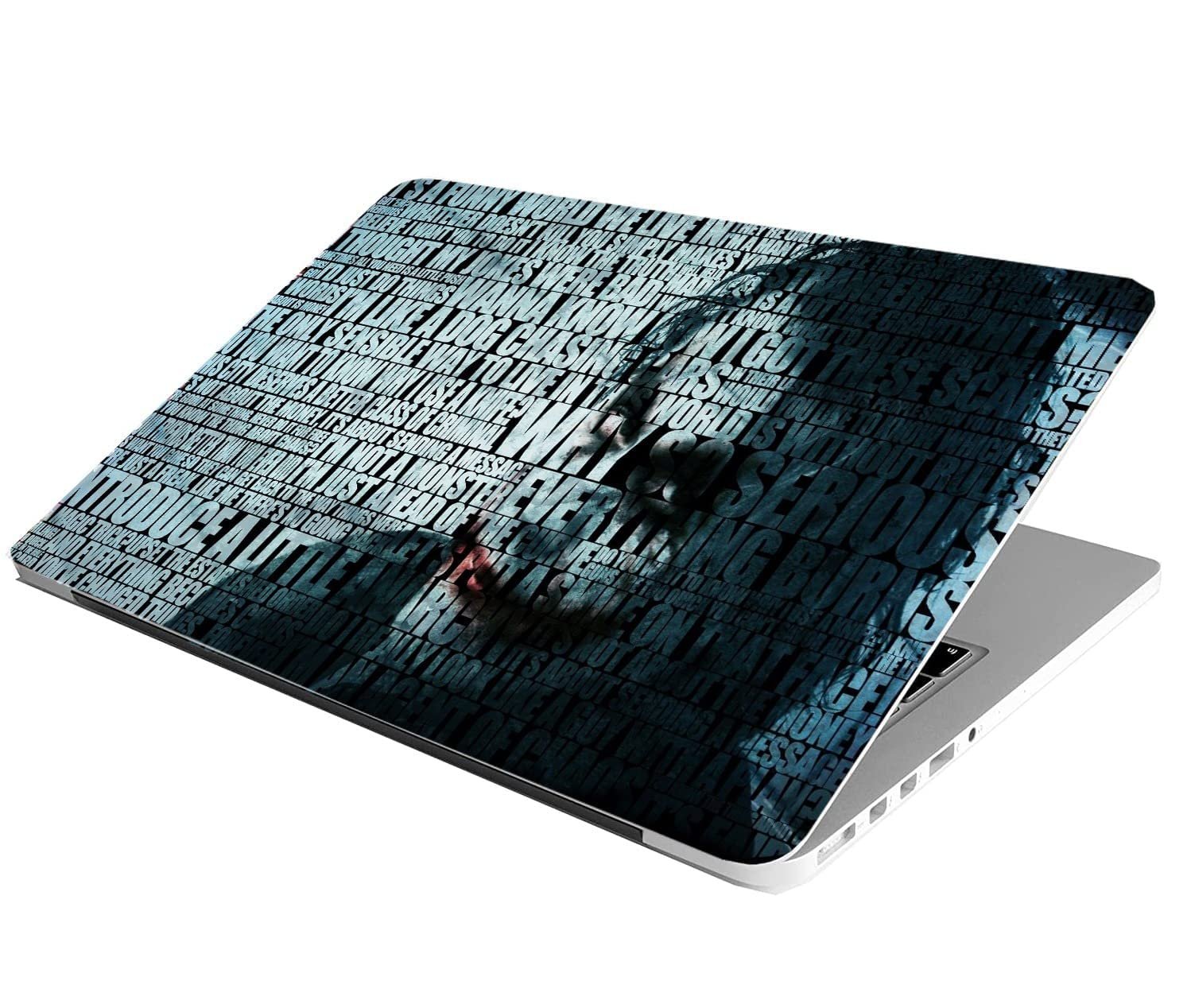 Full Laptop Skin Bubble-Free HD Quality Sticker for Laptops Upto 15.6" Compatible with Apple/Dell/HP/Lenovo/Acer/Asus/Sony (Dustproof|Waterproof|Scratchproof|Reusable)-Joker TXT FL ANM3