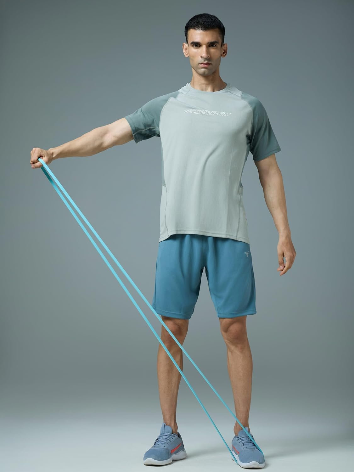 TECHNOSPORT Mens Slim Fit Color Block Crew Neck Half Sleeve T-Shirt with Technocool+, Quick Dry for Gym, Workout, Sports & Regular Use - Image 4