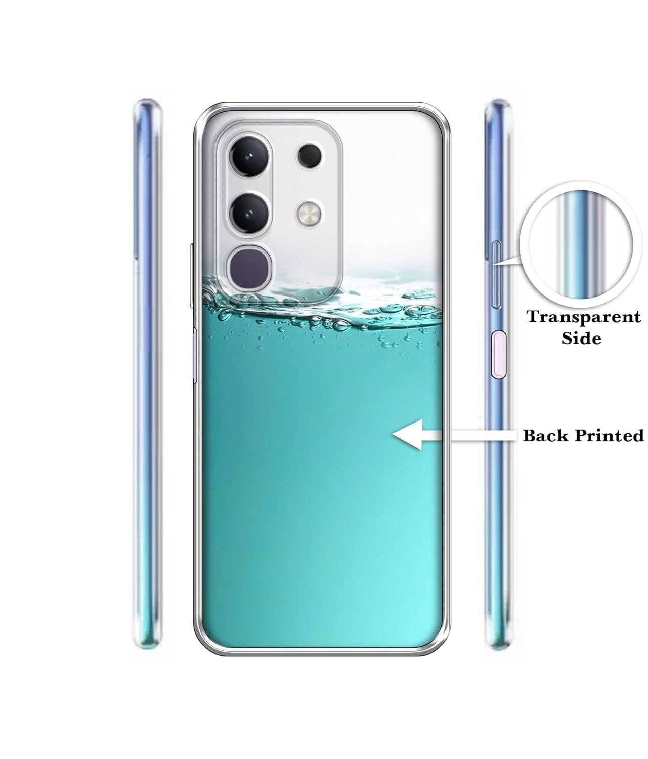 Amazon Brand-Solimo Half Fill Printed Silicon Soft TPU Back Case Cover for Vivo T4x 5G / Y29 4G / Y31 Pro 5G / iQOO Z10x 5G - Image 2