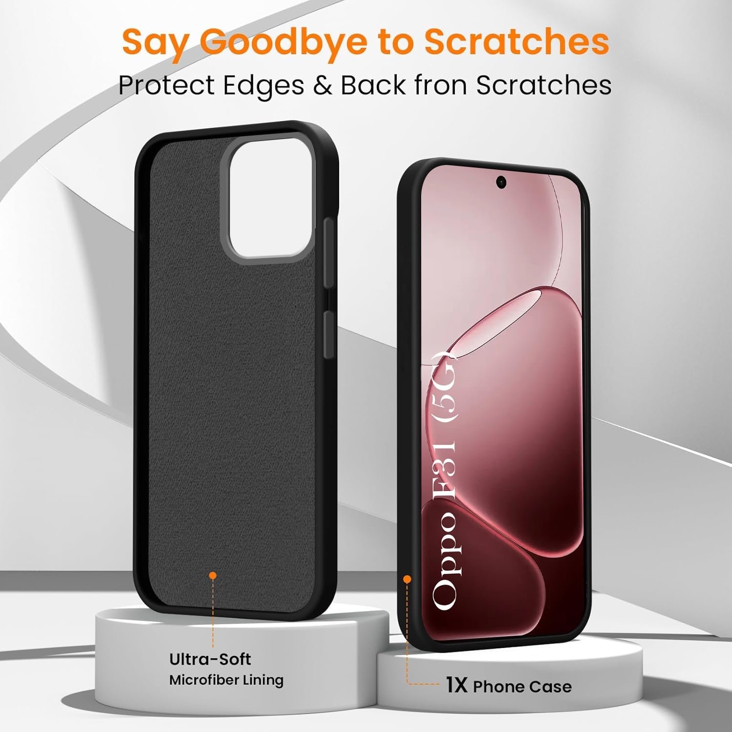 Jkobi Rubberised Back Cover Case for Oppo F31 5G (Textured Grip Design | Micro-Fiber Cloth Inside | Slim and Light Weight | Soft Touch and Feel) - Image 7