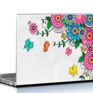 PIXELARTZ Laptop Skins Fractal Flowers 15.6 Inches Laptop Skins/Stickers for Dell-Lenovo-Acer-HP (6097)