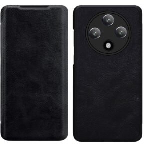 Business Style Horizontal Magnetic Flip Leather Case for Oppo F31 Pro 5G Black