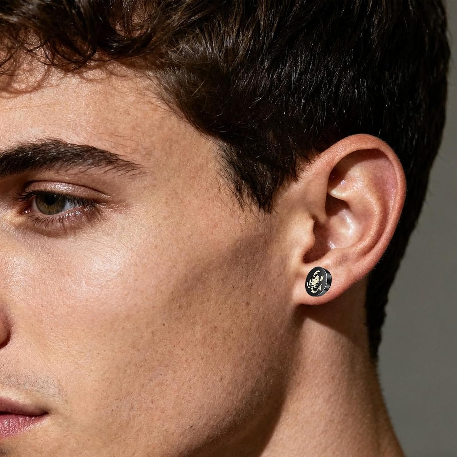 Magnetic Earrings for Men, Non Piercing Ear Studs for Sensitive Ears, Stylish Magnetic Earrings for Men and Boys, Fashion Accessories for men and Special Occasions, 10x10mm Metal - Image 6