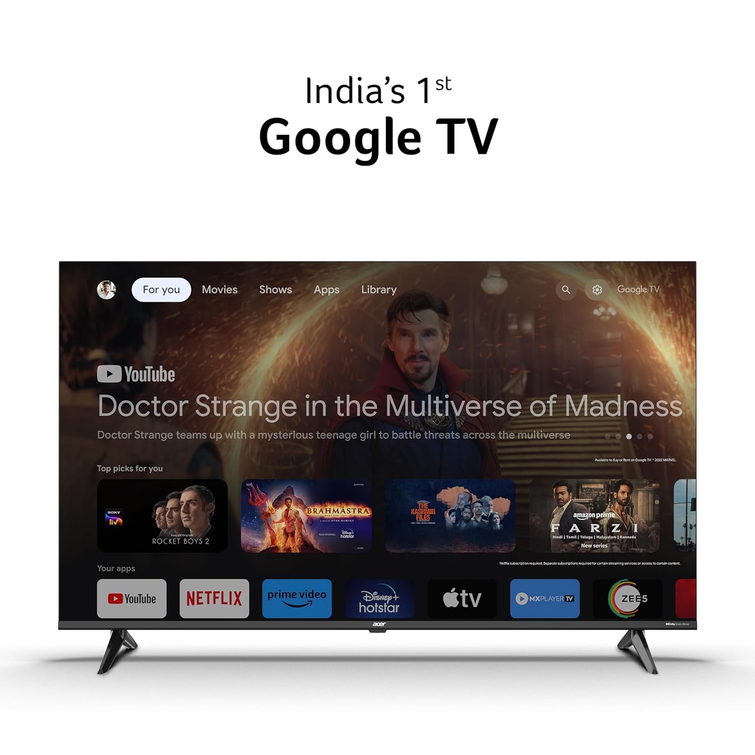 acer 139 cm (55 inches) Ultra I Series 4K Ultra HD Smart LED Google TV AR55UDGGU2875BD - Image 3