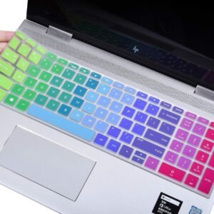 Premium Laptop Keyboard Cover Protector for HP 15.6 inches BF Laptop - Rainbow