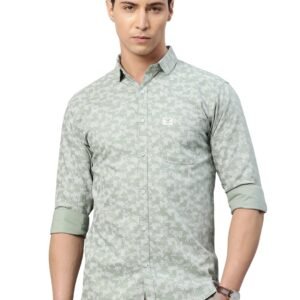 Majestic Man Custom Abstract Printed Pure Cotton Slim Fit Casual Shirt