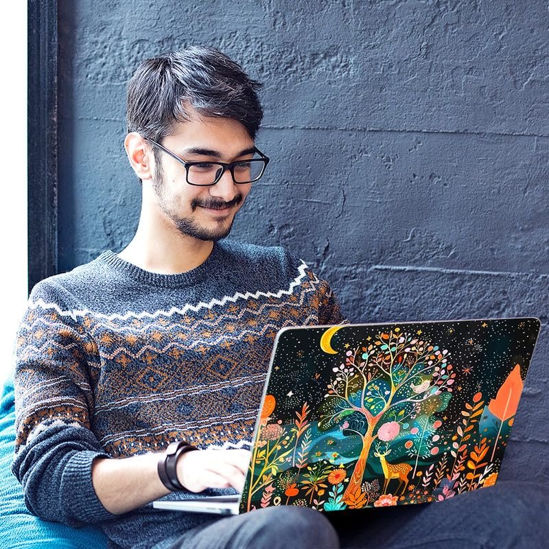 Floral F41 Top+Wrist Pad Vinyl Laptop Skin/Sticker/Cover for 14 Inches Laptops Laminated-Removable-HD Quality Compatible for Hp-Dell-Sony-Lenovo-Asus etc.(13.8x9.6 Inches) - Image 6