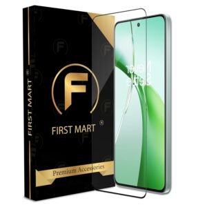 FIRST MART Military-Grade Gorilla Tempered Glass Compatible For OnePlus Nord CE 4 5G and Nord CE 3 (6.7 Inch) With Edge-To-Edge Protector Coverage and Easy Installation Kit | Black