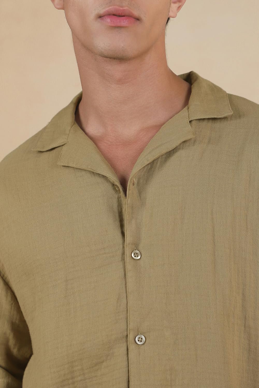 FYLTR Men's Half Sleeve Solid Shirt - 100% Cotton | Regular Fit | Camp Collar | Casual Shirts for Men - Image 3