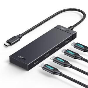 UGREEN USB C Hub, 10Gbps 4 in 1 Type C Splitter with 4 USB C 3.2 Gen 2 Data Ports for PC, Laptops, MacBook Air, iMac, iPad mini, iPhone 17/16/15 Pro Max, Surface, and More (0.3M)