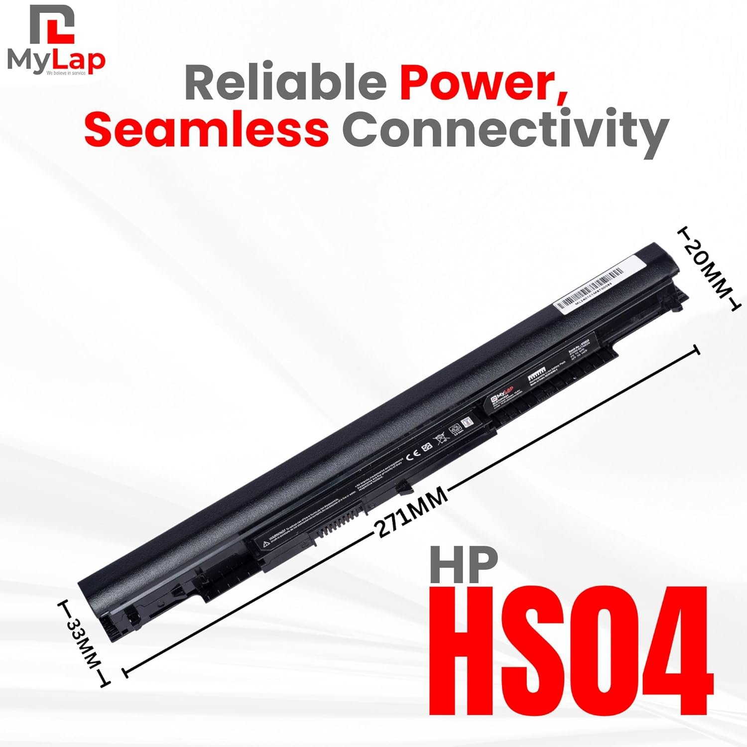 MYLAP HS04 Battery for HP HS04 4-Cell Compatible for Hp Pavilion 15-AY542TU, 15-AY542UR, 15-AY543TU, 15-AY543UR Laptop Battery Compatible with Hp Pavilion Laptops (Black) - Image 4