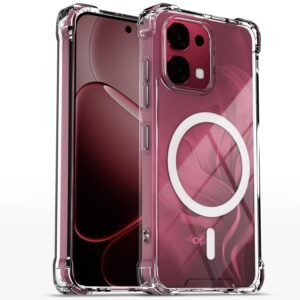 Pikkme Back Cover for Oppo F31 5G Mag-Safe Shockproof PC + TPU Protective Case Magnetic Support Bumper Case (Transparent Mag-Safe)