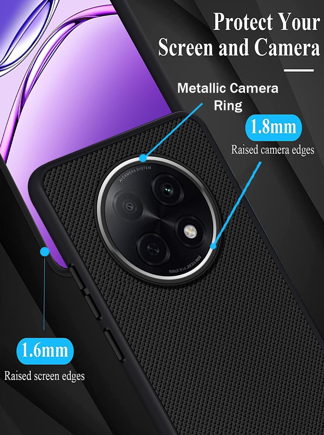 VIDO Super Frosted Raised Camera Protect Soft Back Case Cover for Oppo F31 Pro 5G - Image 2