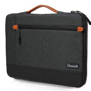 SWOOK 15.6 Inch Laptop Sleeve Case With Handle For 2020 New XPS 15, 15-inch MacBook Pro with USB-C A1990 A1707, ThinkPad X1 Yoga (1-4th Gen), 14 HP Acer Chromebook, Surface Laptop 3 15, Waterproof Bag (Black, 15.6 Inch Laptops)