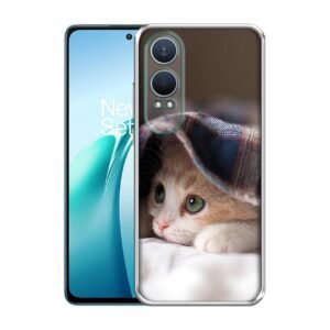 Sleepy Kitten Design Printed Silicon Soft TPU Back Case Cover for OnePlus Nord CE4 Lite 5G
