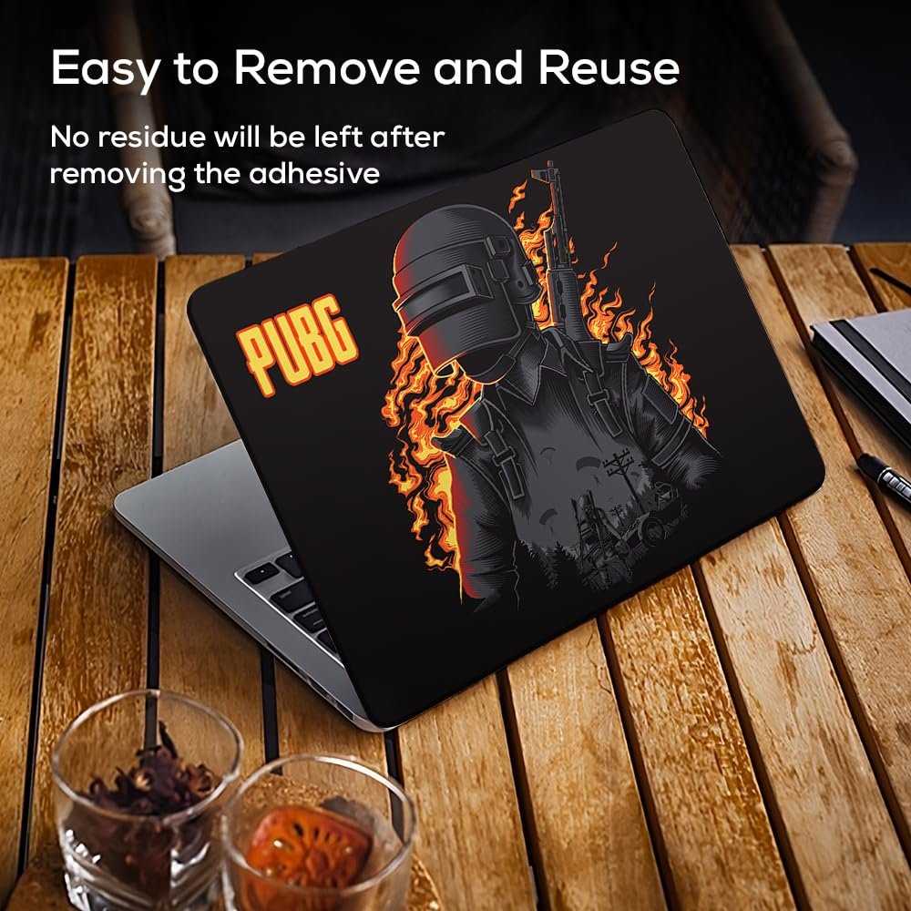 PUBG Laptop Top+Wrist Pad Vinyl Laptop Skin/Sticker/Cover Upto 15.6 Inches Laptops Laminated-Removable-HD Quality Compatible for Hp-Dell-Sony-Lenovo-Asus etc.(15x10 Inches) - Image 3