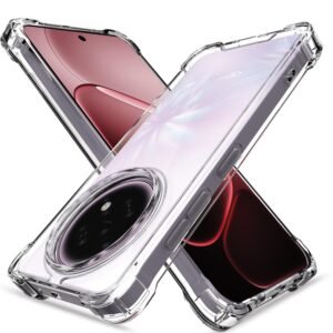 Pikkme Back Cover for Oppo F31 Pro Plus 5G PC + TPU Clear Transparent Raised Edges Shockproof Protective Phone Bumper Case(Transparent)