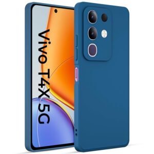 A rtistque Back Cover Case for Vivo T4x 5G / iQoo Z10x 5G with Camera Protection | Shockproof TPU | Stylish Protective Design | Slim Fit | Ultra Matte | Vivo T4x 5G / iQoo Z10x Back Cover – Blue