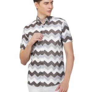 BASE 41 Men’s Printed Half Sleeve Stylish Latest Casual Shirt for Men