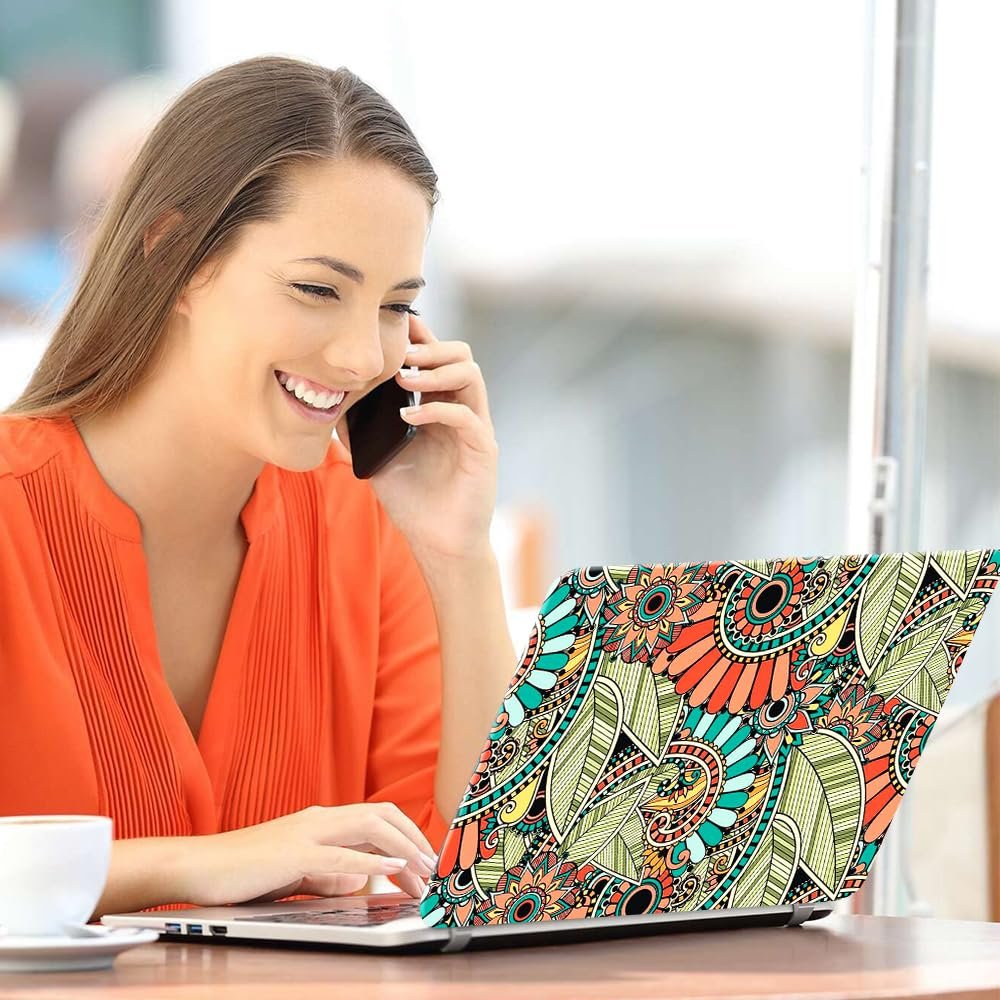 Floral F45 Top+Wrist Pad Vinyl Laptop Skin/Sticker/Cover for 14 Inches Laptops Laminated-Removable-HD Quality Compatible for Hp-Dell-Sony-Lenovo-Asus etc.(13.8x9.6 Inches) - Image 5