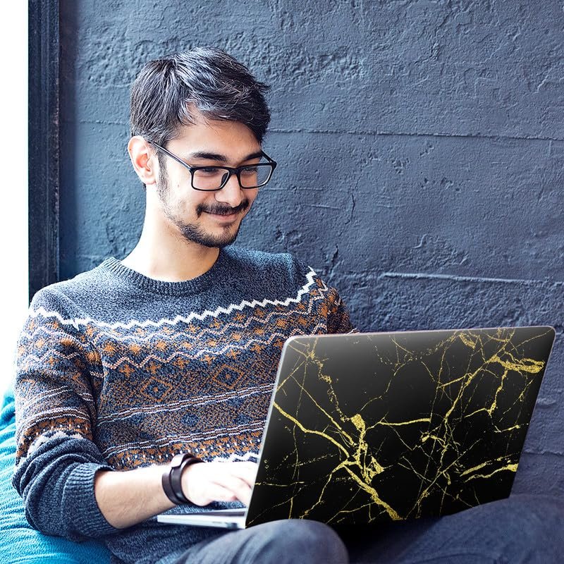 Black Marble D2 Full Body Vinyl Laptop Skin/Sticker/Cover Upto 15.6 Inches Laptops Laminated-Removable-HD Quality Compatible for Hp-Dell-Sony-Lenovo-Asus etc.(15x10 Inches) - Image 5