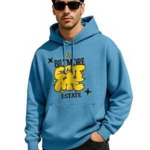 Veirdo® Polycotton Spun Oversized Fit Hooded Sweatshirt Full Sleeves Front Chest Graphic Printed Drop Shoulder Jumper Hoodie for Men (Sizes: S to 3XL)