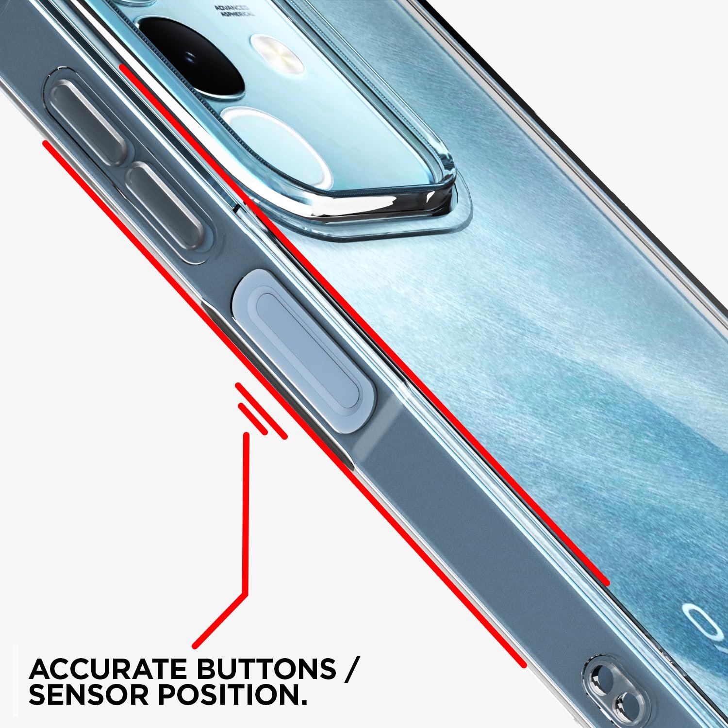 Pikkme Back Cover for Vivo T4x 5G / iQoo Z10x 5G / Vivo Y31 Pro 5G PC + TPU Clear Transparent Raised Edges Shockproof Protective Phone Bumper Case(Transparent) - Image 6