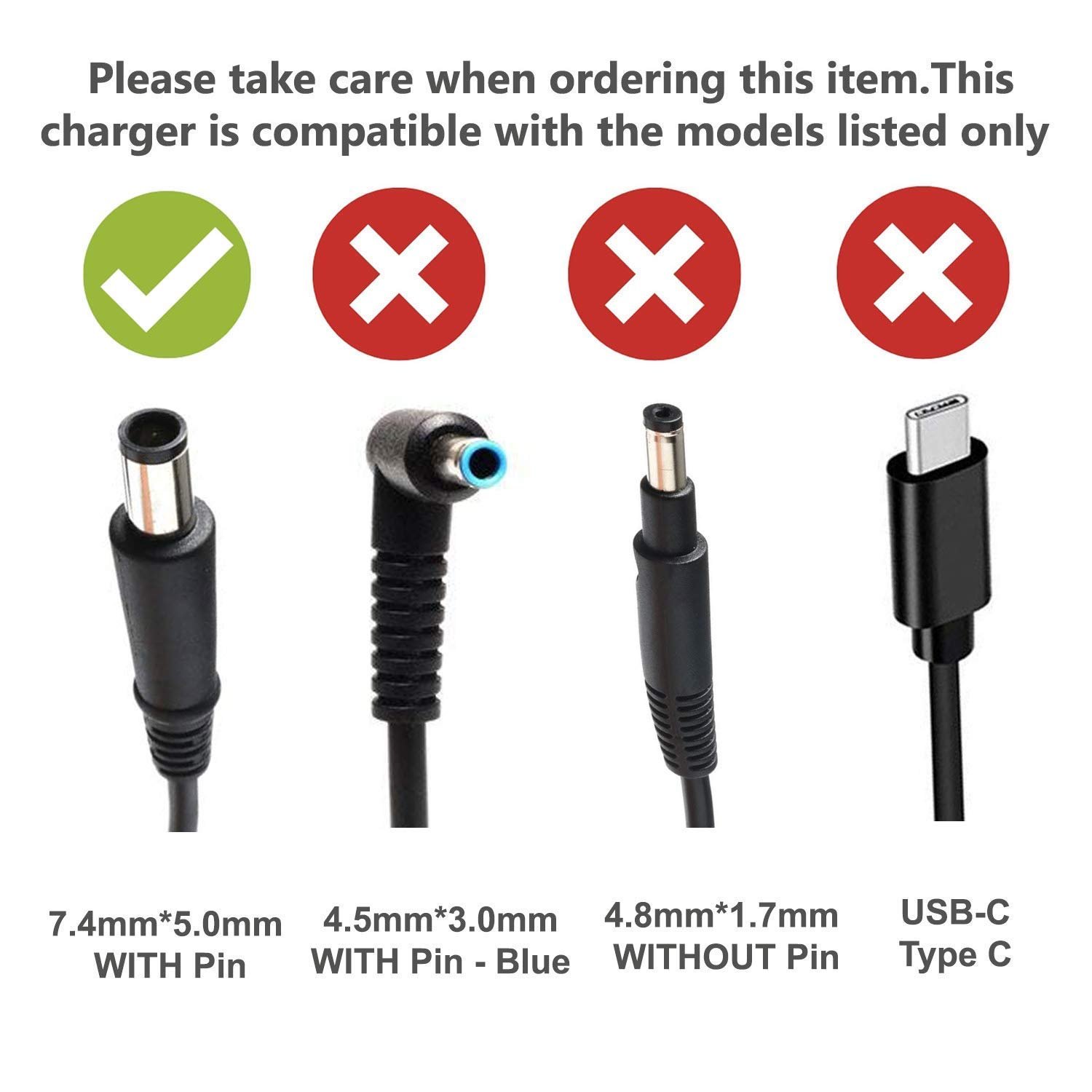 Laplife Charger for Hp Elitebook 840 G1, 840 G2, 840 G3 90W 19V 4.74A 90W Pin Size 7.4mm x 5.0mm - No Power Cord (LHOYDLP4417) - Image 3