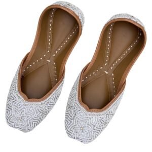 Sandoori Designed Punjabi Jutti for Women Pure Leather Double Cushioned