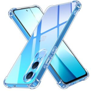 Skyro OnePlus Nord CE4 Lite 5G, [Bumper] Exculsive Transparent with Anti Dust Plugs Shockproof Slim Back Cover Case for OnePlus Nord CE4 Lite 5G – Transparent