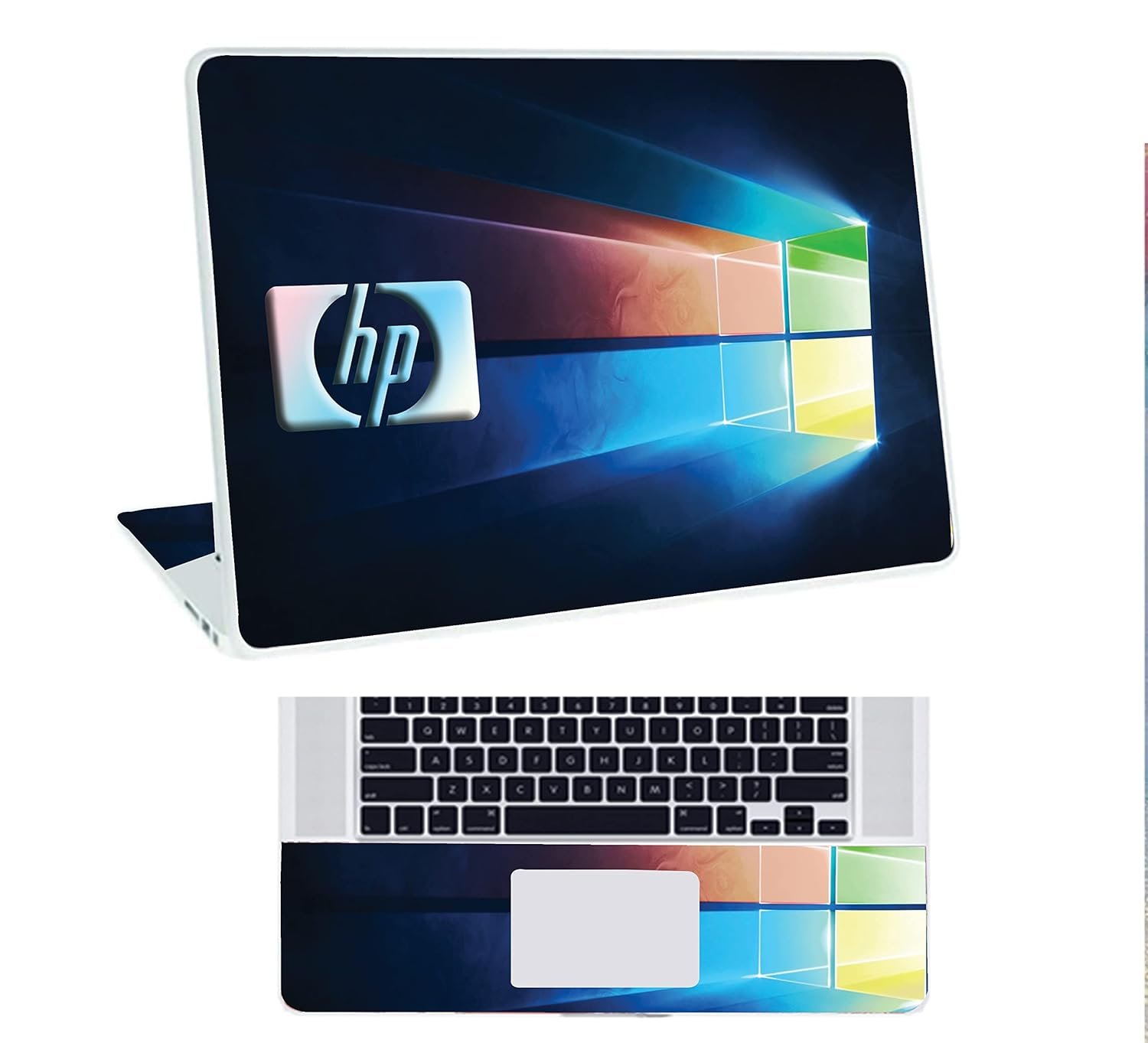 Pattern H2 Top+Wrist Pad Vinyl Laptop Skin/Sticker/Cover for 15 to 15.6 Inches Laptops Laminated-Removable-HD Quality Compatible for Hp.(15x10 Inches)